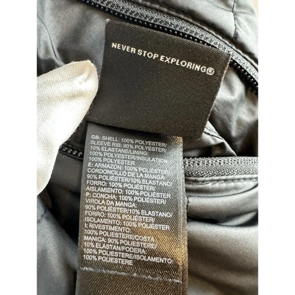 The North Face Black Quilted Puffer Jacket Full Zip Mock Neck L Gorpcore 63-11‎